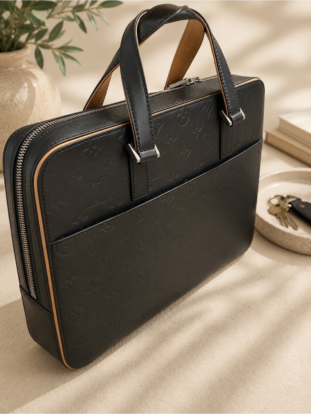 Authentic Louis Vuitton Marden Monogram Mat Graphite Business Bag Briefcase - Picture 16 of 16